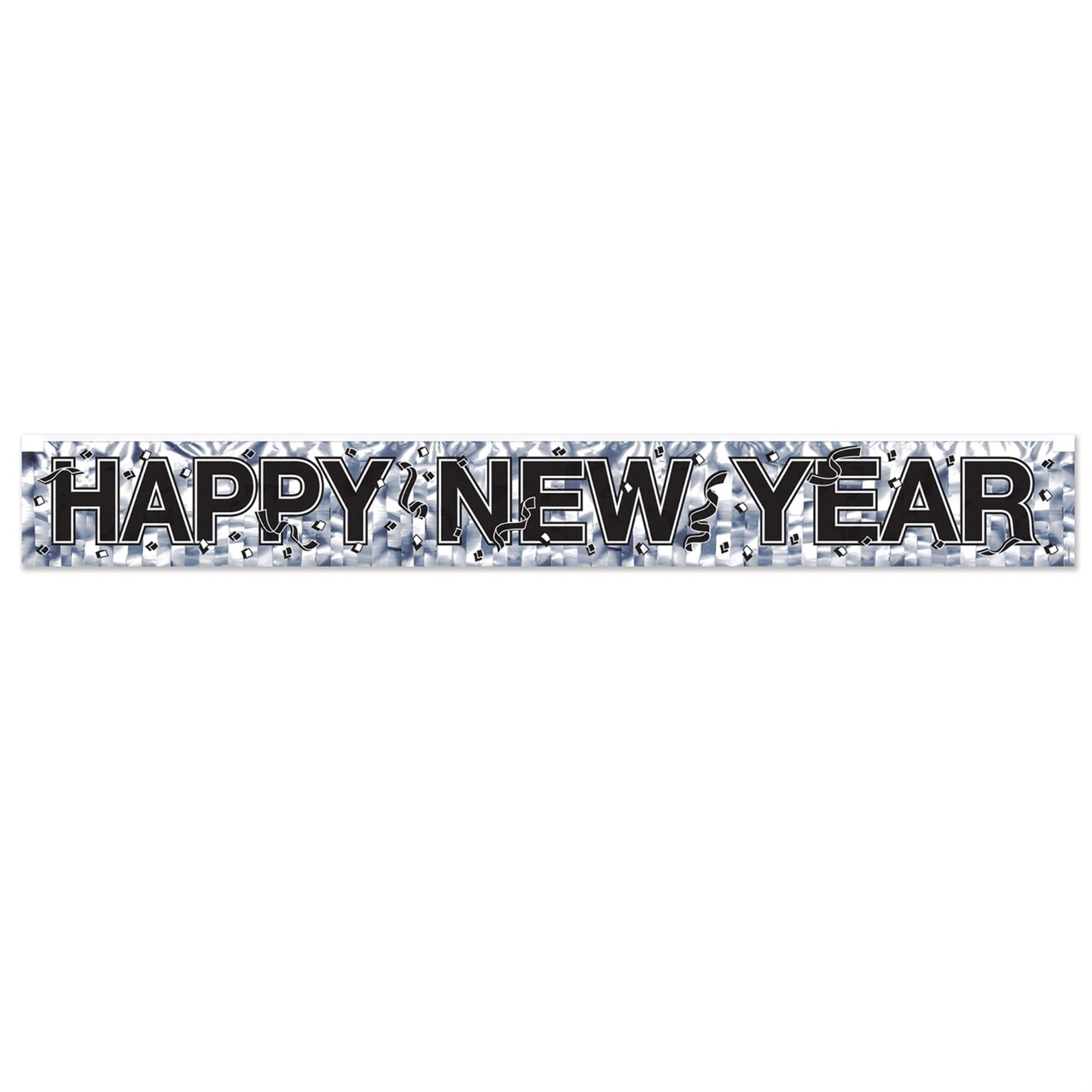 Metallic Happy New Year Fringe Banner, (Pack of 12)
